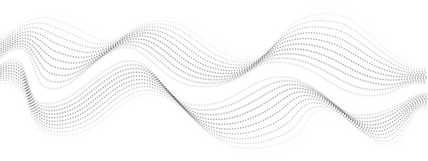 Puntos de onda abstractos línea elemento onda vectorial con líneas de mezcla curva línea ondulada banda suave dinámica