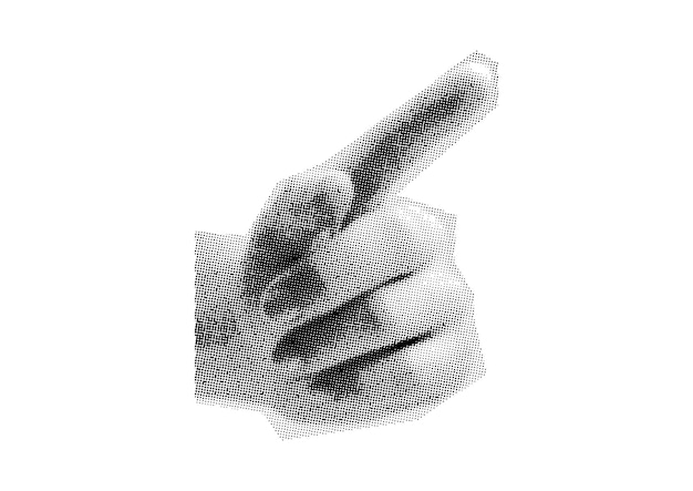puntos de la palma de la mano Punk y2k elementos de collage en blanco y negro