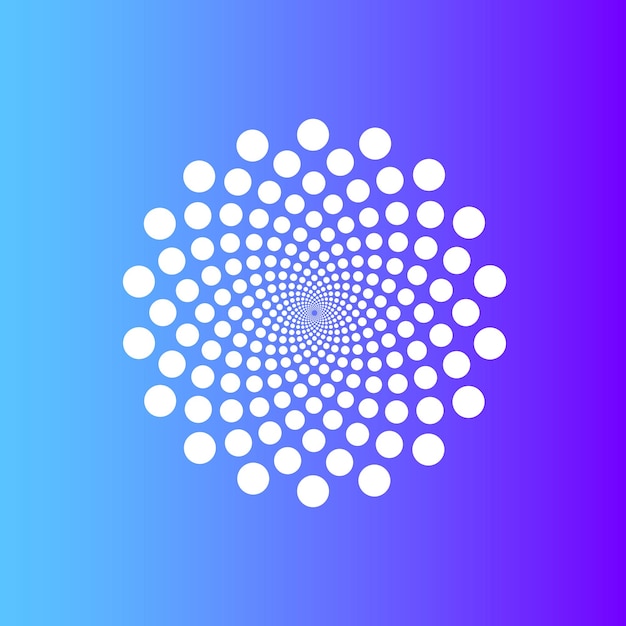 Puntos radiactivos Diagrama de divergencia de puntos El icono de punto polca Gráficos de puntos de estilo techno
