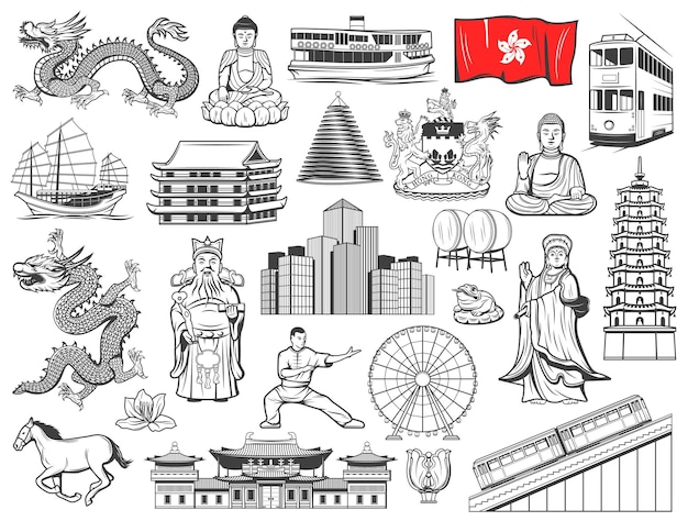 Puntos de referencia de los símbolos de la religión y la cultura de Hong Kong