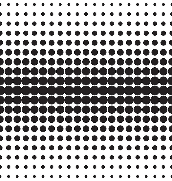 Puntos de semitono clásico de vector. Puntos negros sobre fondo blanco.