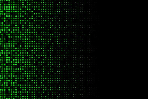 Los puntos verdes rodean el fondo abstracto de medio tono