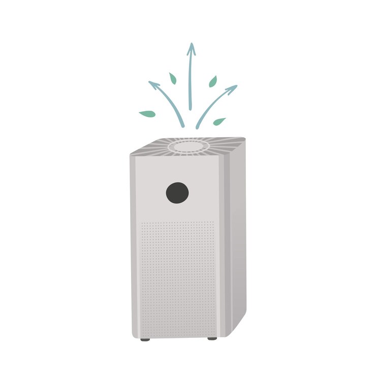 Vector purificador de aire ilustración para imprimir fondos cubiertas embalaje tarjetas de felicitación carteles pegatinas textil y diseño estacional aislado sobre fondo blanco