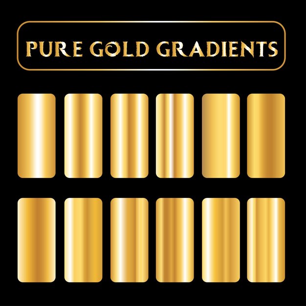 PURO GOLD GRADIENTS VOLUM 4 Ilustración basada en vectores EPS