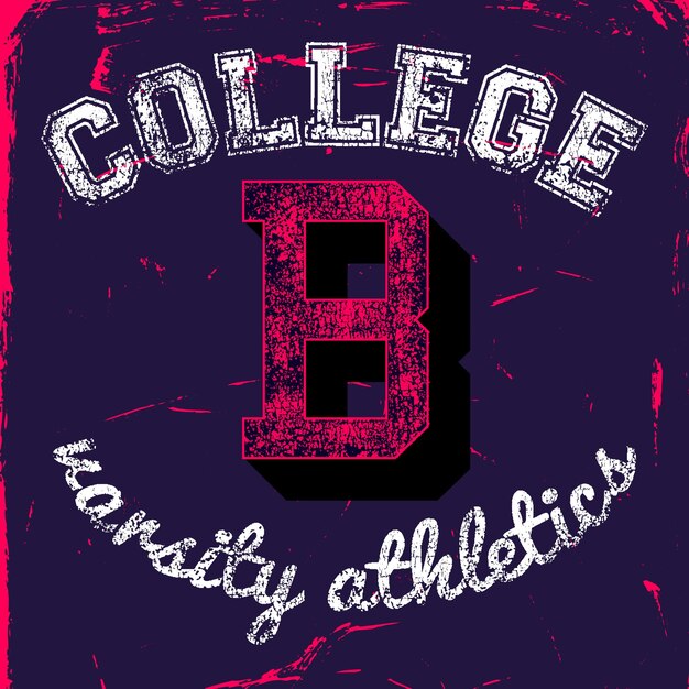 Vector a purple and pink background with the words college sport sport sport