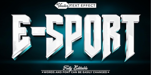 Purple Esport Vector Efecto de texto de objeto inteligente totalmente editable