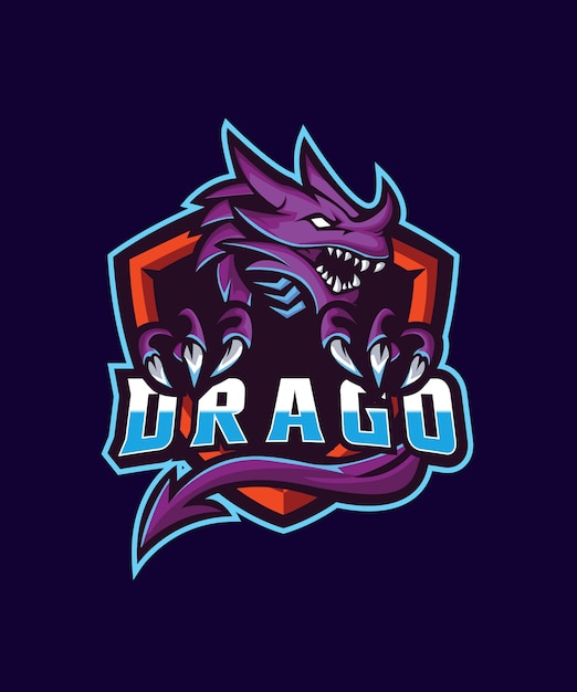Púrpura Drago E Sports Logo
