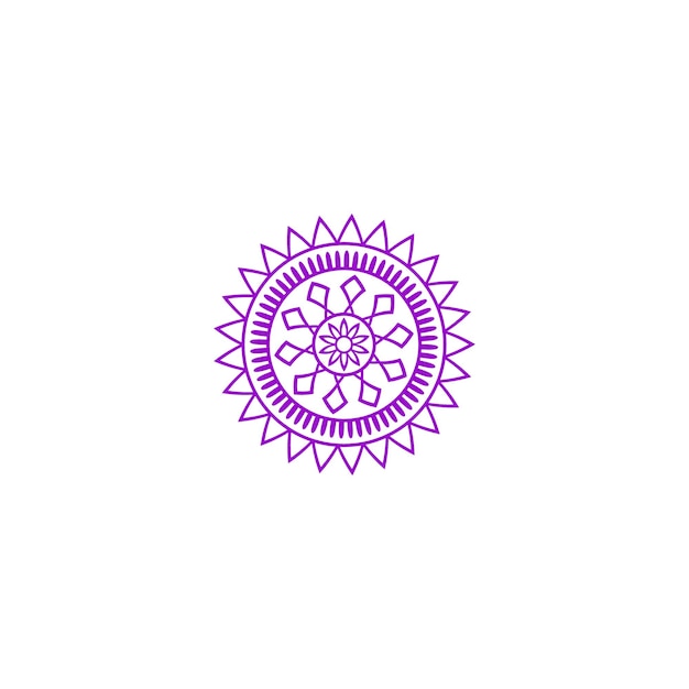 púrpura el vector del elemento mandala púrpura