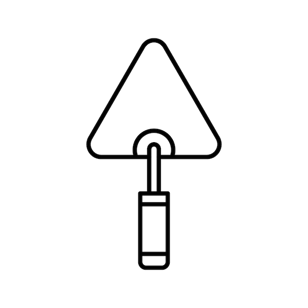 Putty Knife Icon Set Casa uso de espátula raspadora Símbolo vectorial en negro Llenado y delineado estilo Letrero de equipo de enlucido