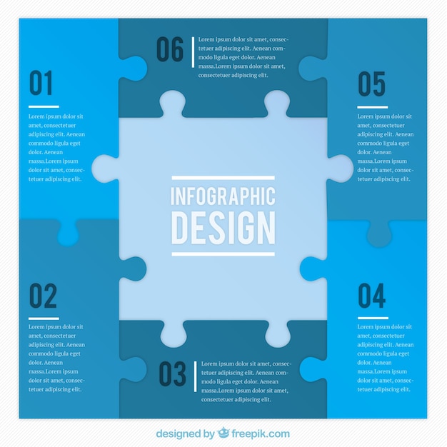 Vector puzzle infografía