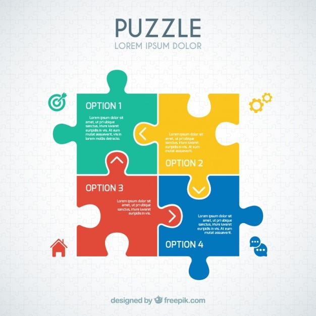 Vector puzzle infografía
