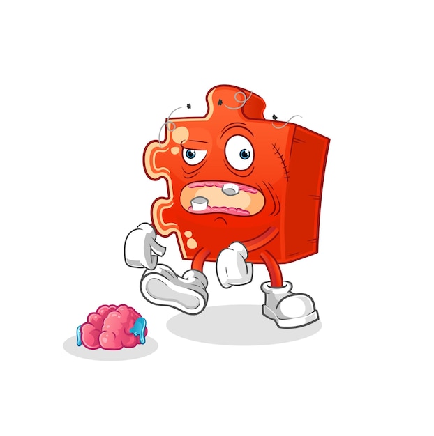 Puzzle zombie charactermascot vectorxA