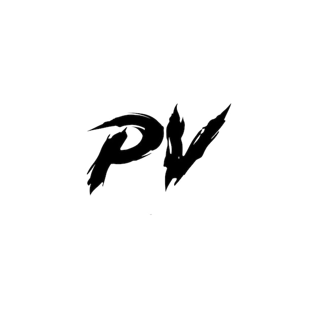 PV monograma logotipo diseño carta texto nombre símbolo monocromo logotipo alfabeto carácter simple logotipo