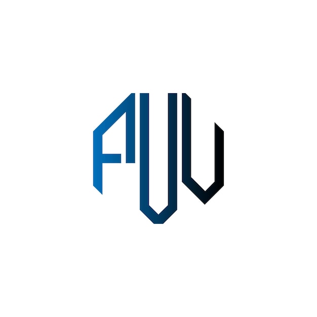 PVV Diseño del logotipo inicial creativo moderno minimalista atemporal con monograma de espacio negativo