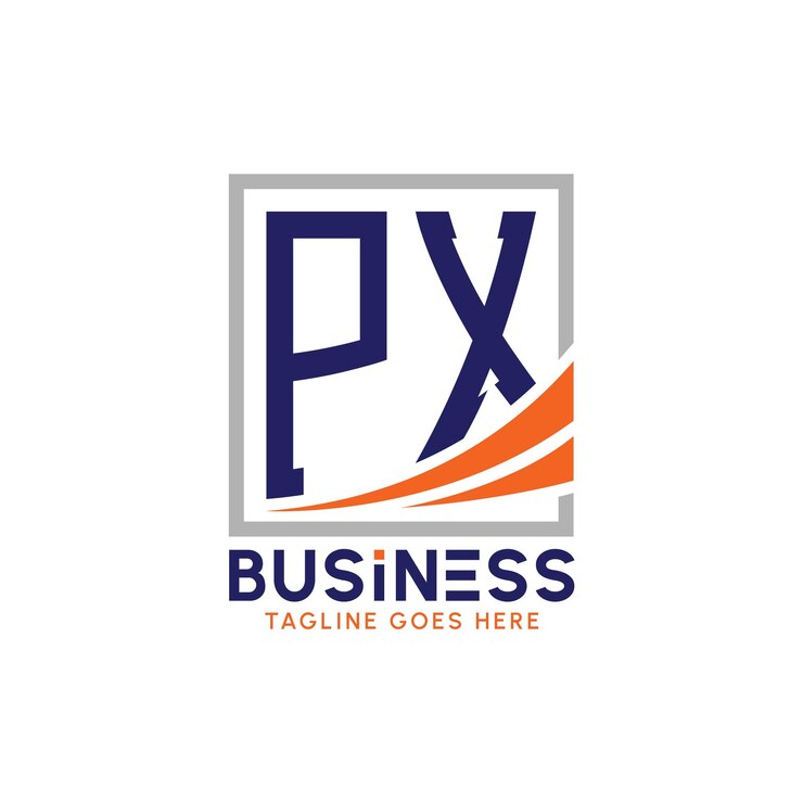 Vector px logotipo de negocio px logotipo moderno para la marca corporativa px growth success logotipo