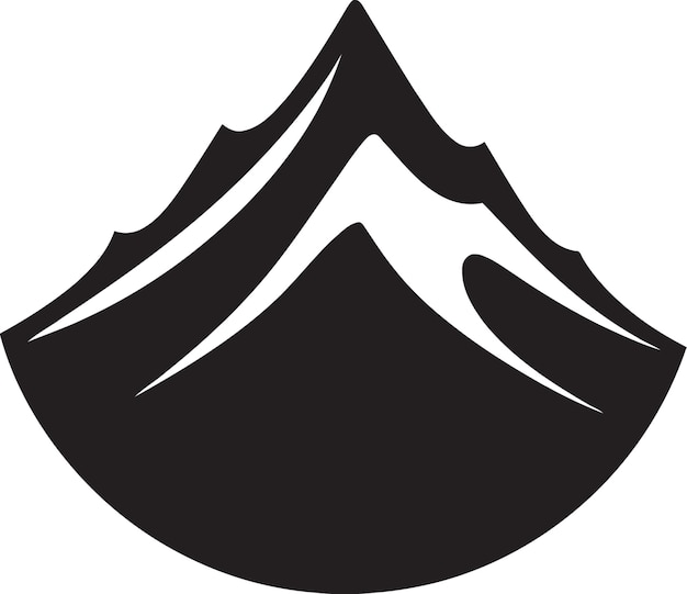 Vector pyro peaks volcano en negrita vector lava legado logotipo negro para la majestad volcánica