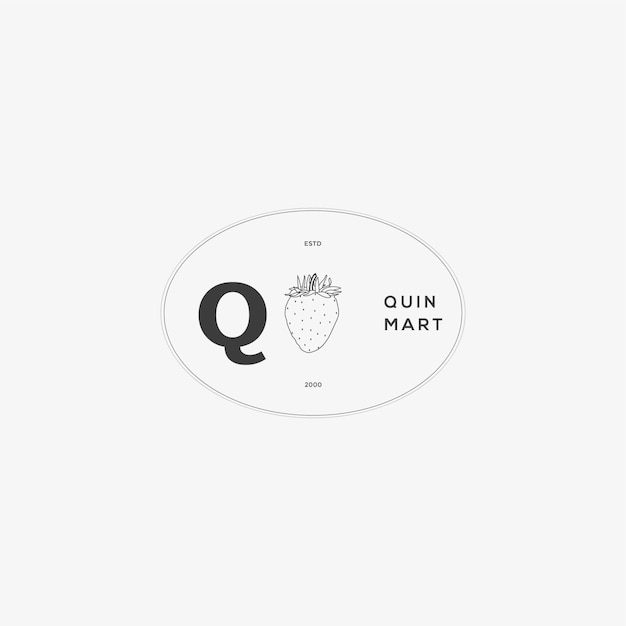 Q letter logo con concepto floral creativo para empresa negocio belleza bienes raíces vector premium