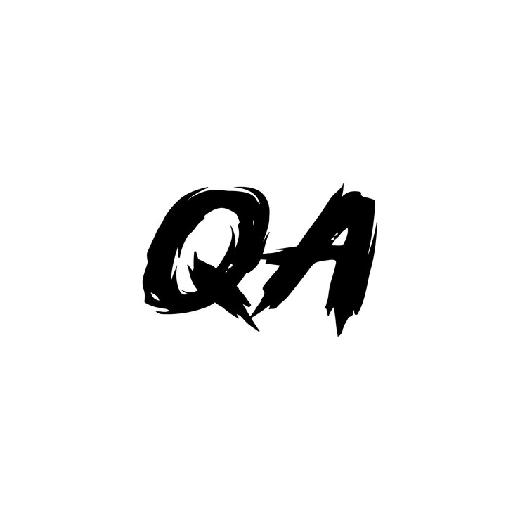 Vector qa monograma logotipo diseño carta texto nombre símbolo monocromo logotipo alfabeto carácter simple logotipo