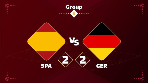 Qatar 2022 competición españa vs alemania partido