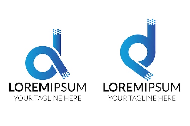 Qd logotipo moderno mínimo