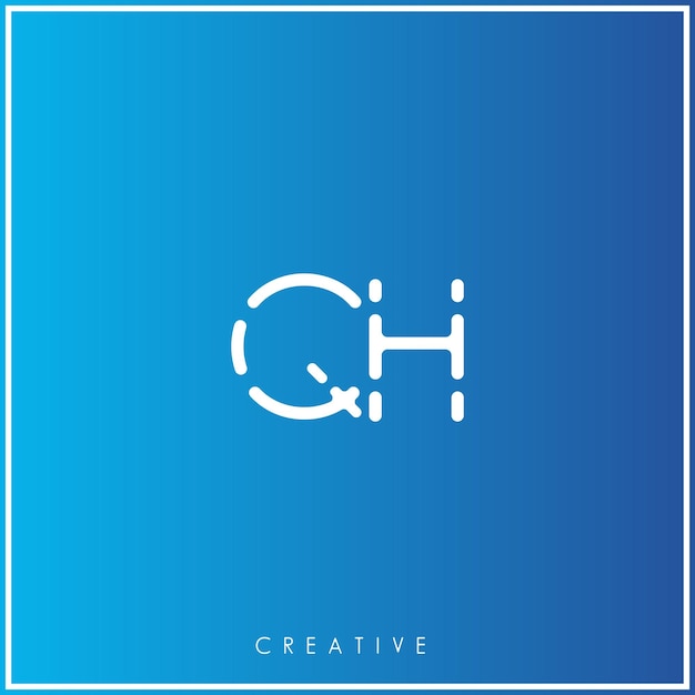 QH Creative último diseño de logotipo Premium Vector Creative Logo Vector Ilustración letras del logotipo Logotipo
