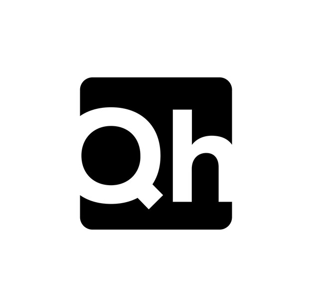 Qh empresa Nombre letras iniciales icono Qh letras marca símbolo