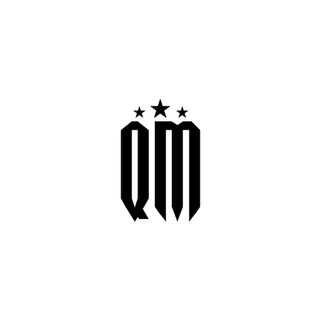 QM monograma logotipo diseño carta texto nombre símbolo monocromo logotipo alfabeto carácter simple logotipo