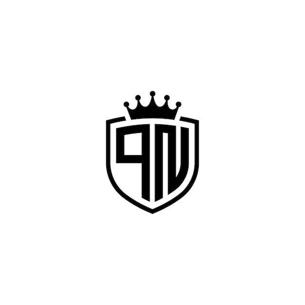 QN monograma logotipo diseño carta texto nombre símbolo monocromo logotipo alfabeto carácter simple logotipo
