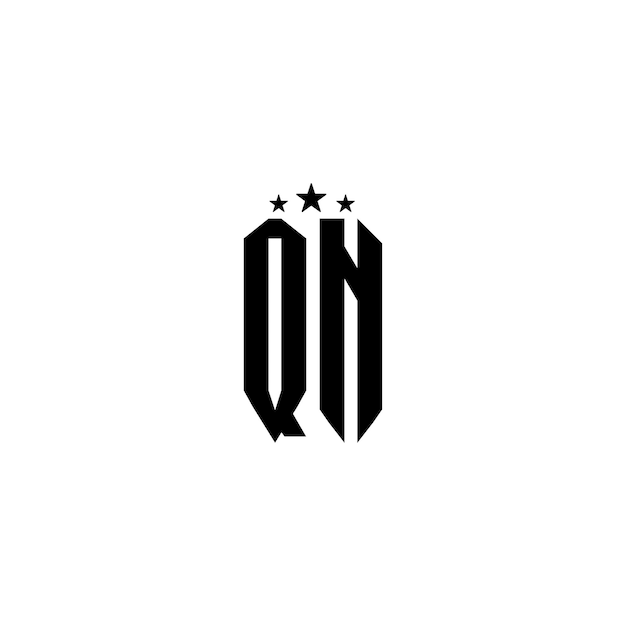 QN monograma logotipo diseño carta texto nombre símbolo monocromo logotipo alfabeto carácter simple logotipo