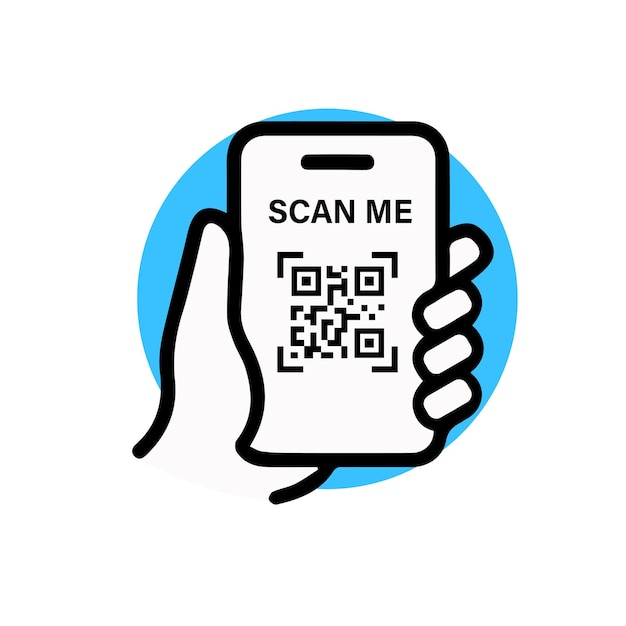 QR code scan icon set Scan me frame QR code scan for smart phone QR code for mobile app payment and identification Vector illustration