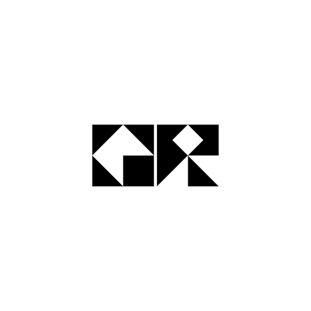 QR monograma logotipo diseño carta texto nombre símbolo monocromo logotipo alfabeto carácter simple logotipo