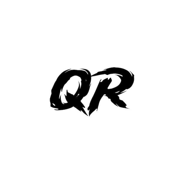 QR monograma logotipo diseño carta texto nombre símbolo monocromo logotipo alfabeto carácter simple logotipo