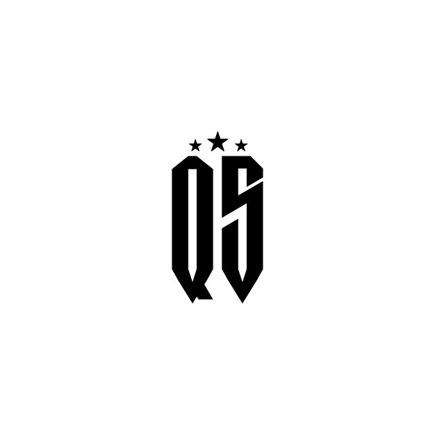 QS monograma logotipo diseño carta texto nombre símbolo monocromo logotipo alfabeto carácter simple logotipo