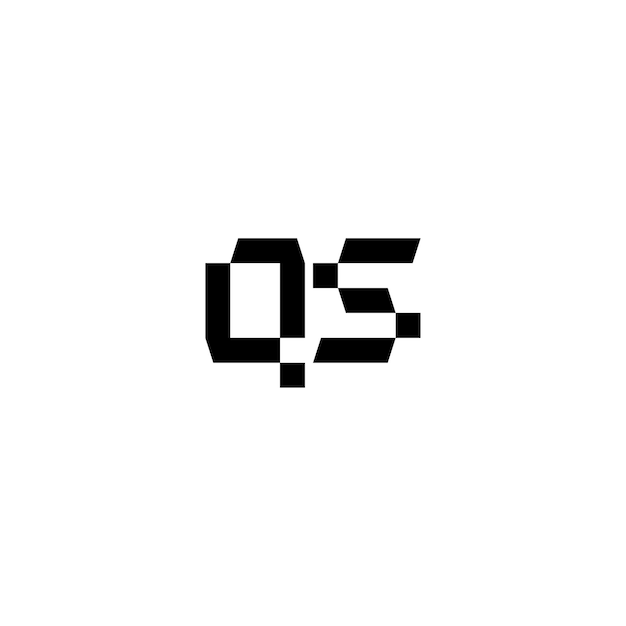 QS monograma logotipo diseño carta texto nombre símbolo monocromo logotipo alfabeto carácter simple logotipo