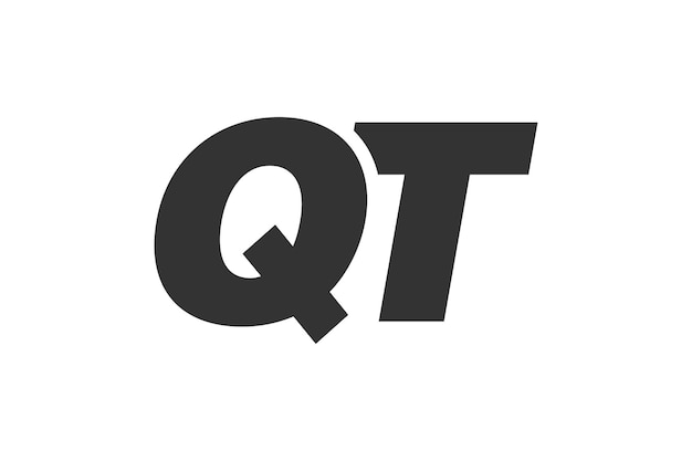 QT Techno Editable Font Logo para marca corporativa Diseño futurista audaz con ideas tipográficas únicas Tipo personalizado mínimo y letra dinámica