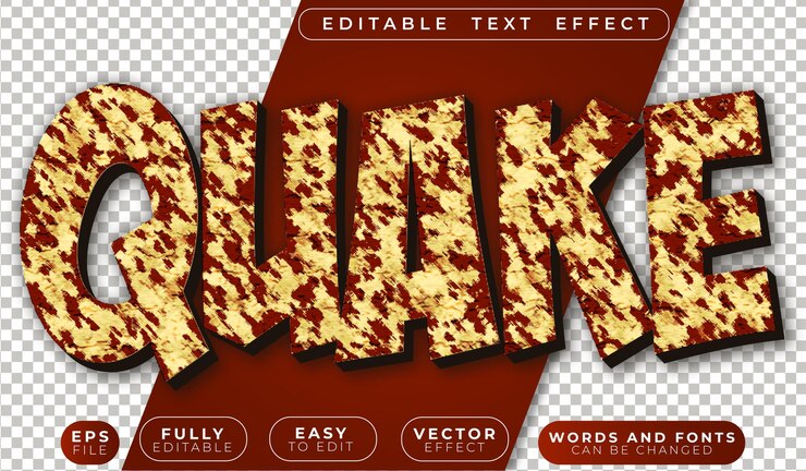 Vector quake broken crack es un archivo de texto vectorial totalmente editable