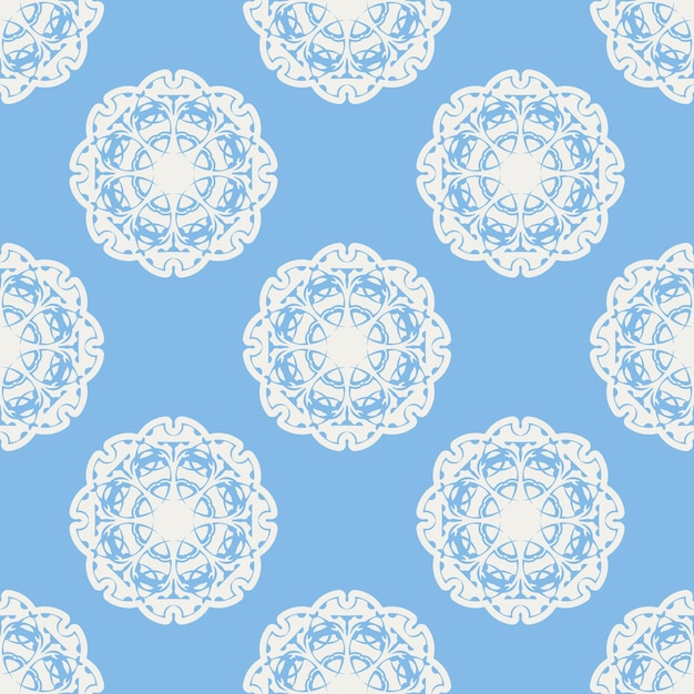 Quatrefoil geométrico de patrones sin fisuras fondo vector ilustración en color turquesa suave azul menta y blanco