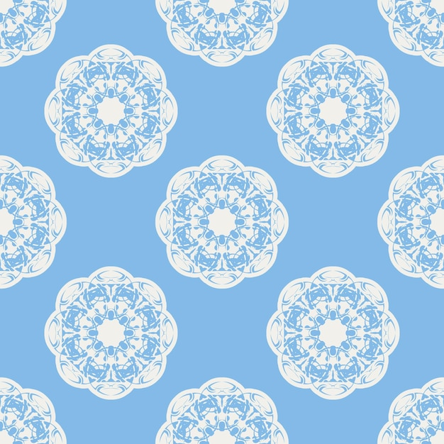 Quatrefoil geométrico de patrones sin fisuras fondo vector ilustración en color turquesa suave azul menta y blanco