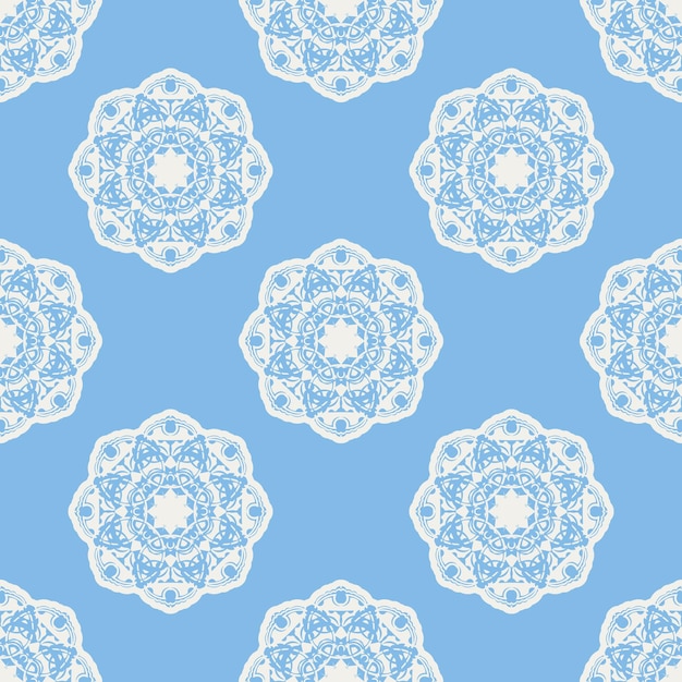 Quatrefoil geométrico de patrones sin fisuras fondo vector ilustración en color turquesa suave azul menta y blanco