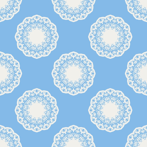 Quatrefoil geométrico de patrones sin fisuras fondo vector ilustración en color turquesa suave azul menta y blanco