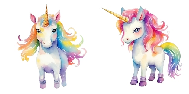 Qué acuarela de unicornio.