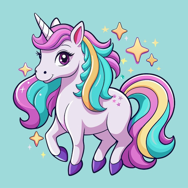 Qué bonita pegatina de unicornio.