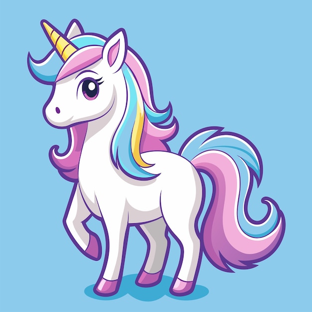 Qué bonita pegatina de unicornio.