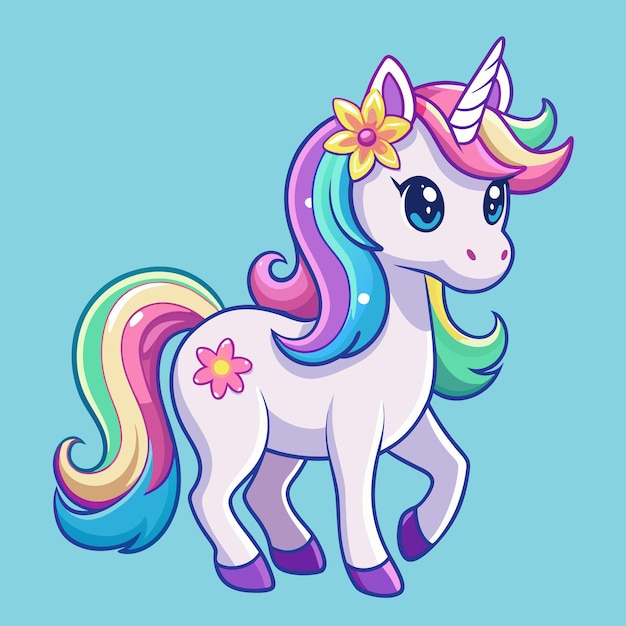 Qué bonita pegatina de unicornio.