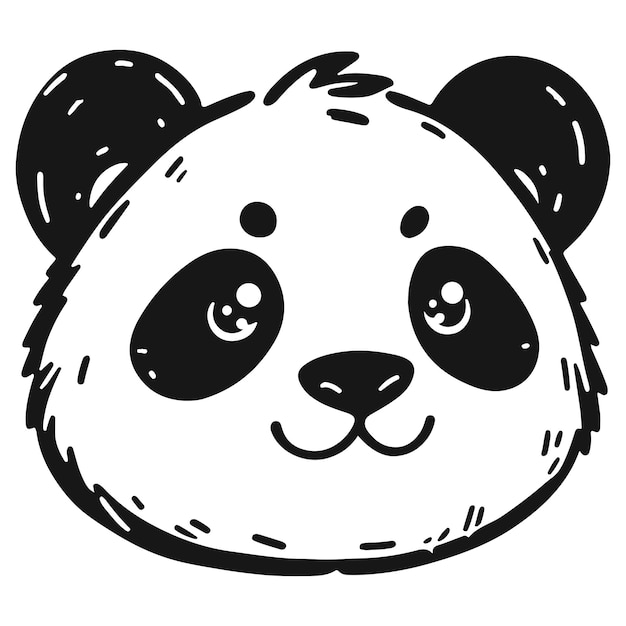 Qué cara de panda tan adorable.