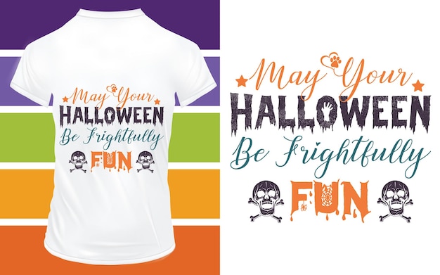 Vector que tu halloween sea terriblemente divertido para la camiseta de halloween