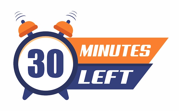 Quedan 30 minutos banner de días restantes de cuenta regresiva. venta de tiempo de conteo, ofertas de temporizador limitadas para entretenimiento publicitario.