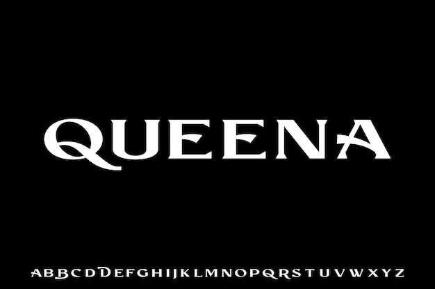 queena, fuente de alfabeto serif de lujo