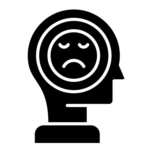 Queja Glyph Ilustración en negro sólido