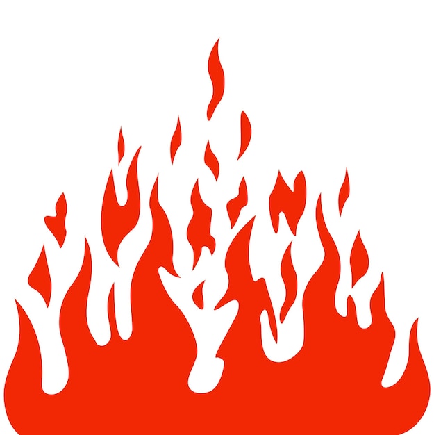 Quemar llama fuego vector fondo